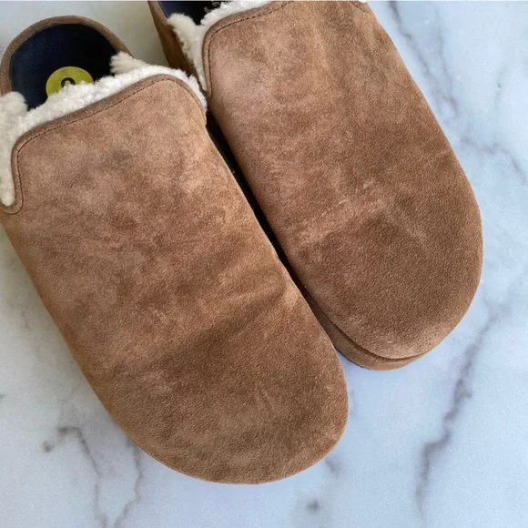 RAG & BONE Tan Suede Leather Sherpa Clog Mule Size EU 39 - Picture 2 of 7